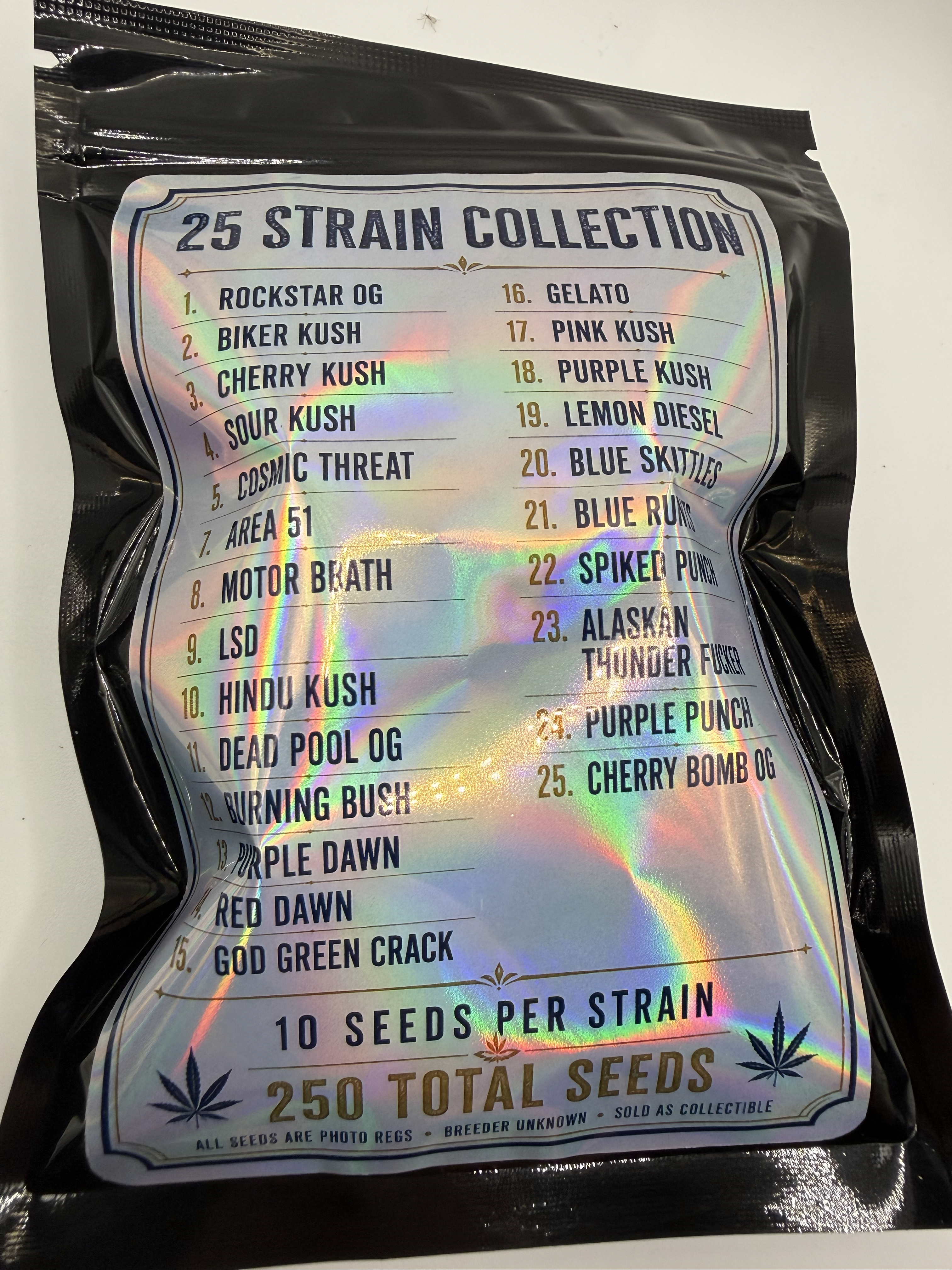 250 Seeds - 25 Strains x 10 seeds Each Strain — image 1